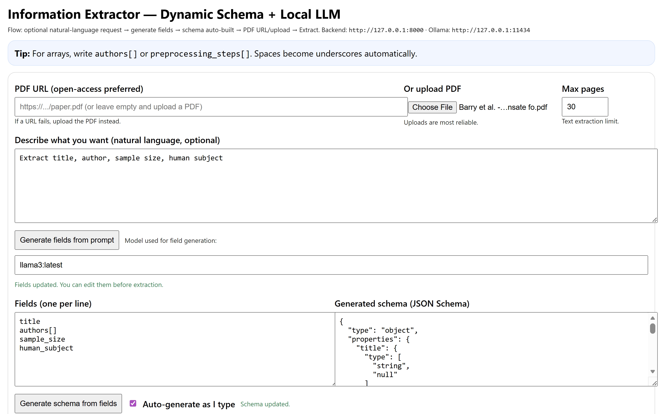 Automating the Information Extraction workflow